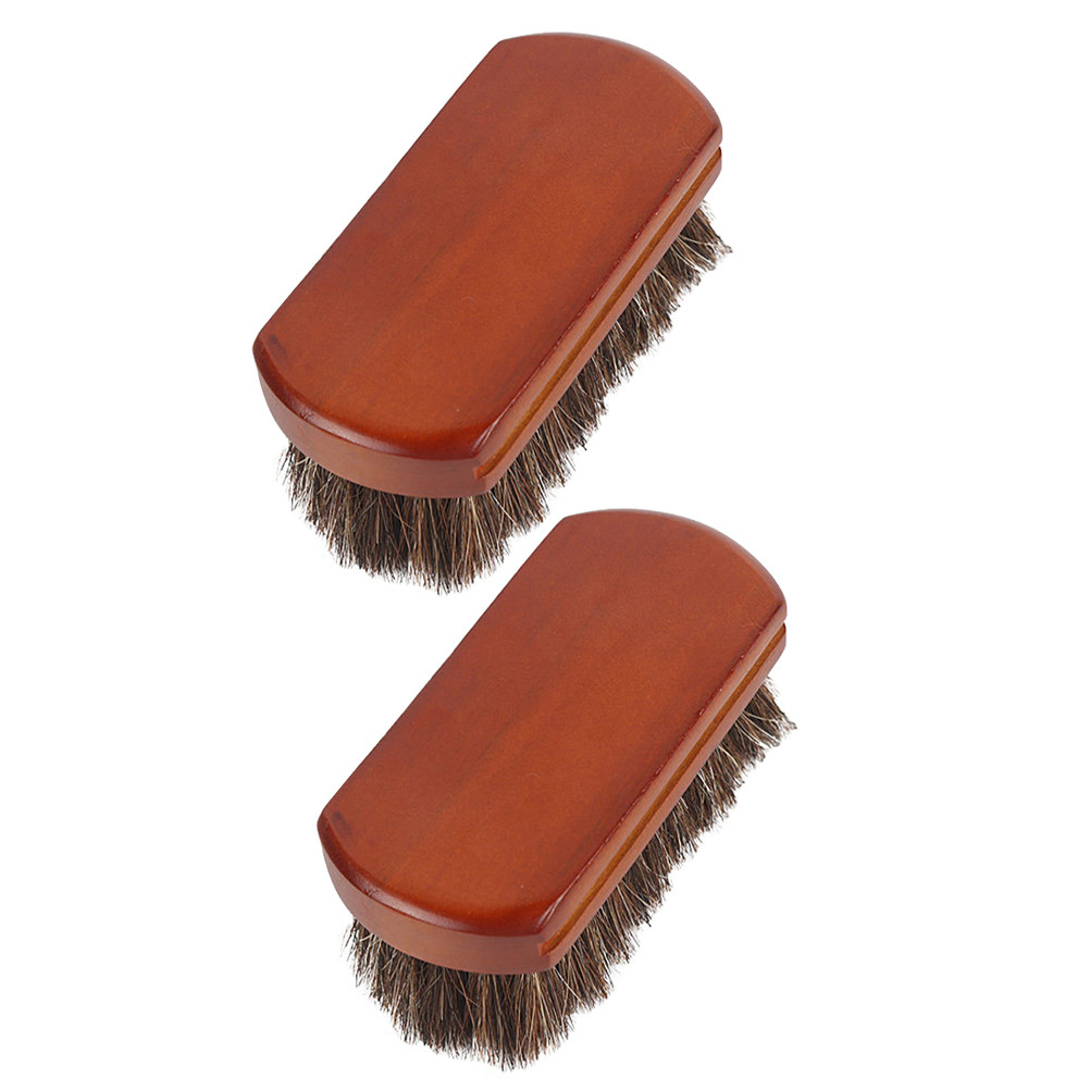 Brushing Boot Horse - 2 Buah Sikat Sepatu Bulu Kuda,
