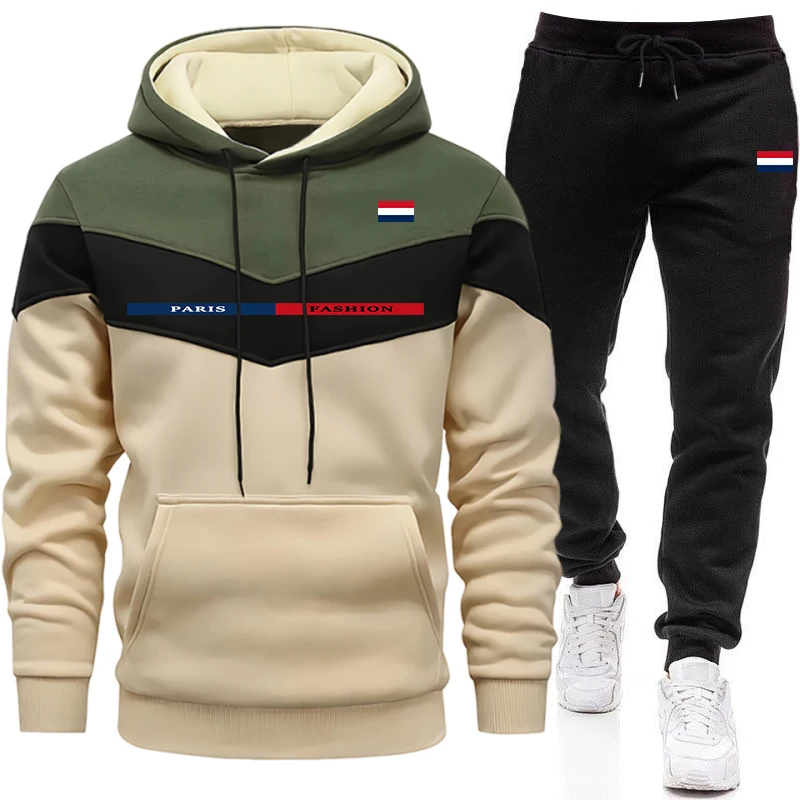Outdoor Sports Outfit - Setelan Olahraga Kasual Harian Musim Gugur