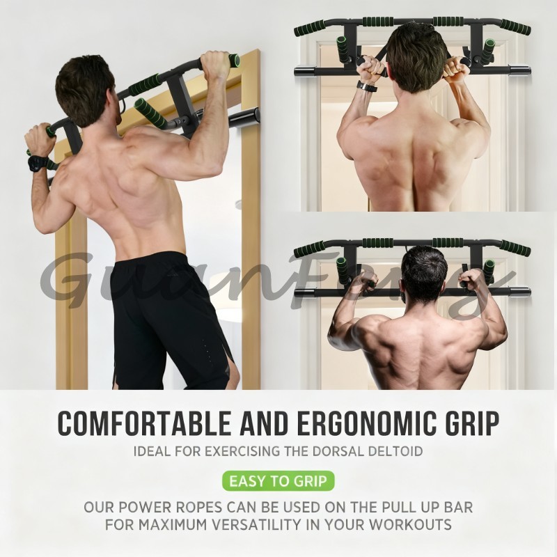 Chin Bar Doorway - Batang Latihan Pull-Up Tanpa Sekrup untuk