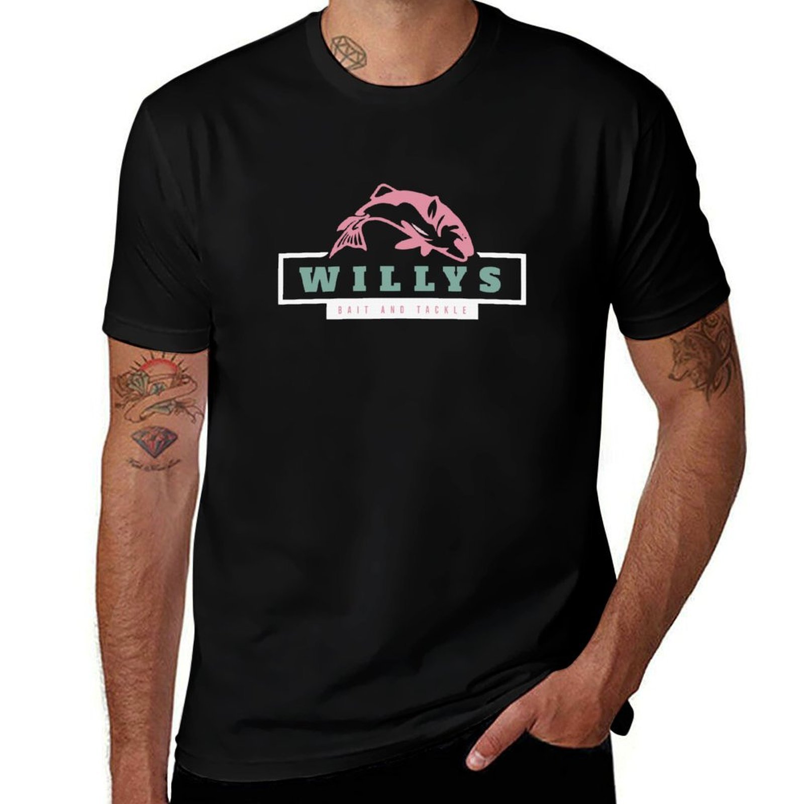 T-Shirt Willy's Bait And Tackl - Outdoor Sports Store ulasan dan harga