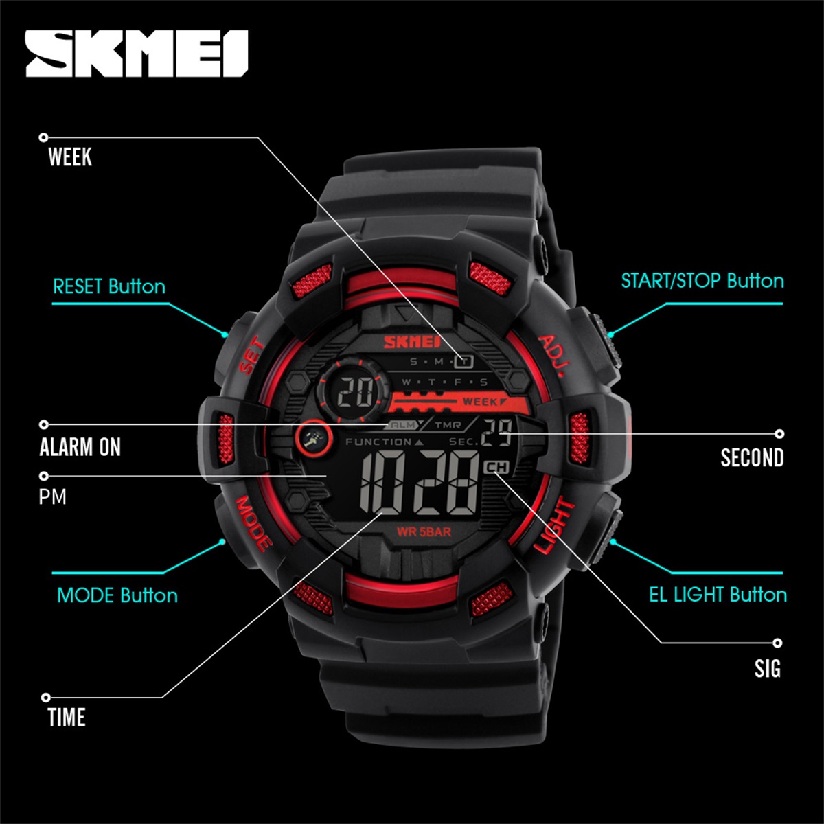 SKMEI Jam Tangan Elektronik Ol - Outdoor Sports List ulasan dan harga