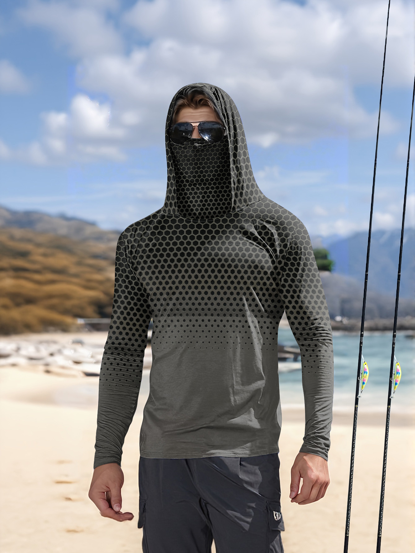 Pakaian Memancing Pria Terlari - Outdoor Sports Outfit ulasan dan harga